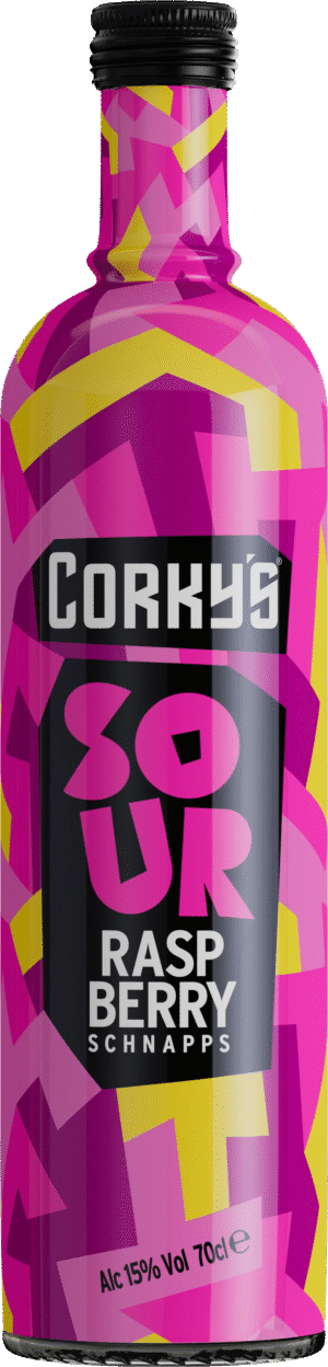Corky's Sour Raspberry Schnapps 70cl