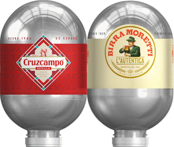 Cruzcampo & Birra Moretti 2 Blade Keg Bundle, Free Shipping