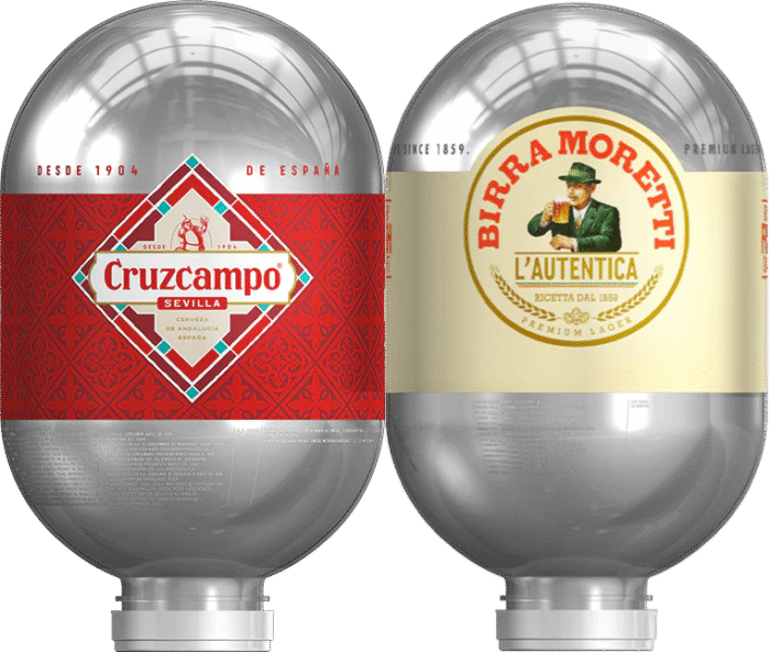Cruzcampo & Birra Moretti 2 Blade Keg Bundle, Free Shipping