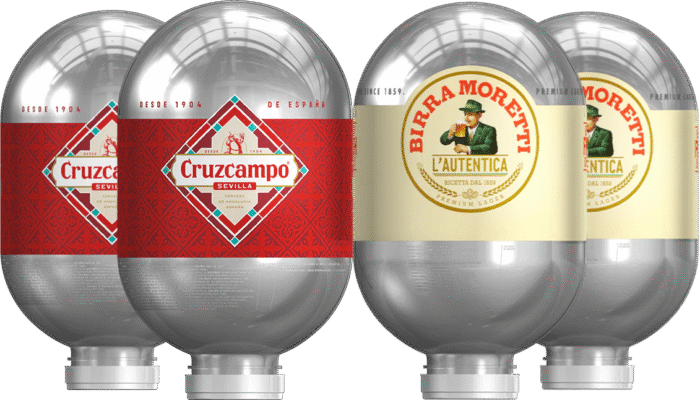 Cruzcampo & Birra Moretti 4 Blade Keg Bundle, Free Shipping