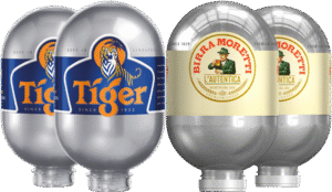 Tiger & Birra Moretti 4 Blade Keg Bundle, Free Shipping