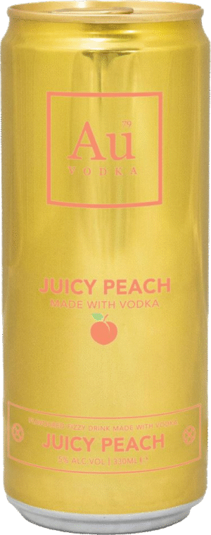 AU Vodka Peach Cans 12x330ml